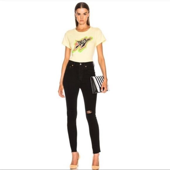 Re/DONE High Rise distressed ankle skinny Jeans size 26 - Picture 1 of 12